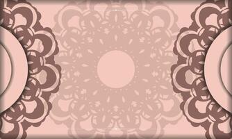 A brown and pink background with a circular pattern vector