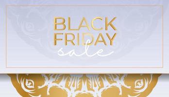 Beige Black Friday Sale Advertising with Greek Ornaments vector