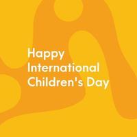 simple children's day greeting card illustration vector