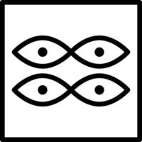 Double Abstract Geometric Polygon Eye clip art icon vector
