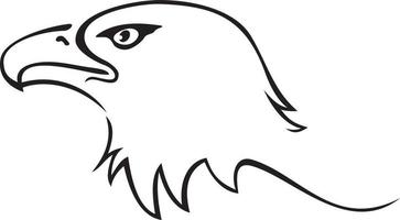 Illustration of eagle head isolated on white background vector