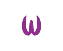 W logo design vector template