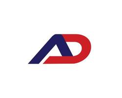 AD logo design vector template