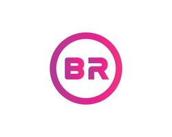 BR RB logo design vector template