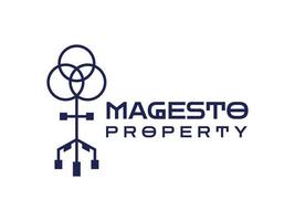 Real Estate, Property Agent Logo. Key House Symbol vector