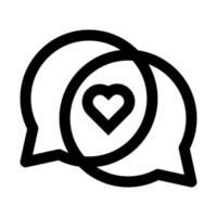 Like or love icon with chat and heart vector