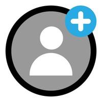 Add friend icon follow profile vector
