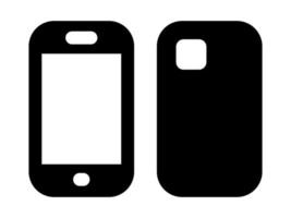 Touch Screen phone front and back icon vector