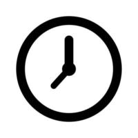 Clock or Time icon in Circle Shape vector