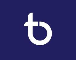 plantilla de vector de diseño de logotipo bt tb