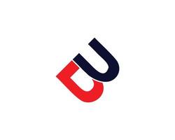 plantilla de vector de diseño de logotipo bu ub