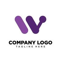 letra de diseño de logotipo w adecuada para empresa, comunidad, logotipos personales, logotipos de marca vector