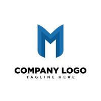 letra de diseño de logotipo m adecuada para empresa, comunidad, logotipos personales, logotipos de marca vector