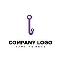 letra de diseño de logotipo i adecuada para empresa, comunidad, logotipos personales, logotipos de marca vector