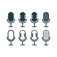 Illustration vector graphic of microphone collection