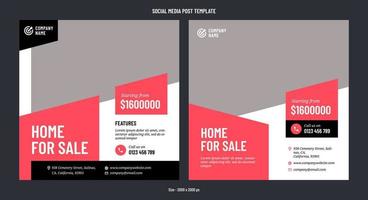 House For Sale Social Media Banner Template vector