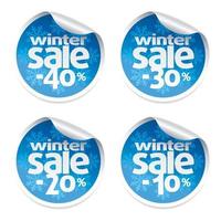 Winter sale stickers set ,vector vector