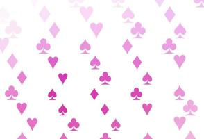 Light Pink vector cover with symbols of gamble.