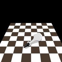 King chess piece lies on chessboard, defeated king on chess board, flat vector, concept vector