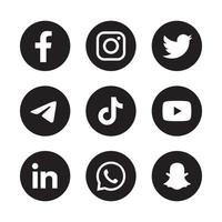 Set of Social Media Icons vector