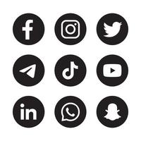 conjunto de iconos de redes sociales vector