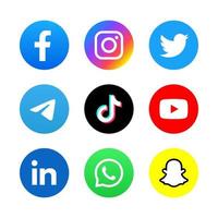 conjunto de iconos de redes sociales vector