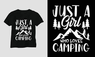 Camping SVG Design with Camp, Tent, Mountain, Jangle, Tree, Ribbon, Hiking silhouette vector