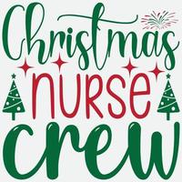 Christmas nurse crew vector