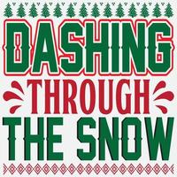 Dashing through the snow vector