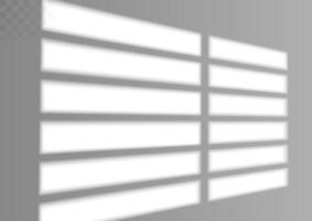 Window and blinds shadow. Realistic light effect of shadows and natural lighting. Vector illustration