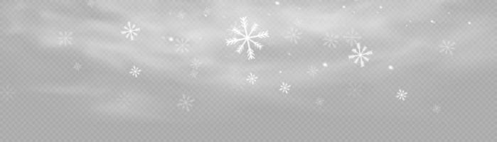 nieve y viento. elemento decorativo degradado blanco.ilustración vectorial. invierno y nieve con niebla. viento y niebla. vector