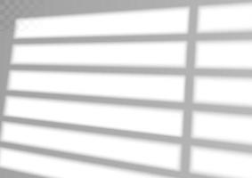 sombra de ventana y persianas. efecto de luz realista de sombras e iluminación natural. ilustración vectorial vector