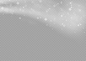 nieve y viento. elemento decorativo degradado blanco.ilustración vectorial. invierno y nieve con niebla. viento y niebla. vector