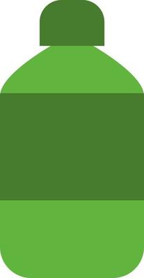 Green bottle, illustration, vector on a white background.