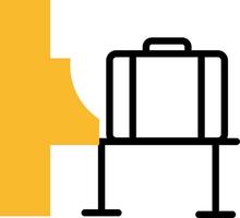 Flight baggage, illustration, vector on a white background.