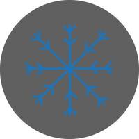 Frozen snowflake, icon illustration, vector on white background