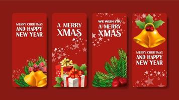 banner tarjeta navidad vector ilustración