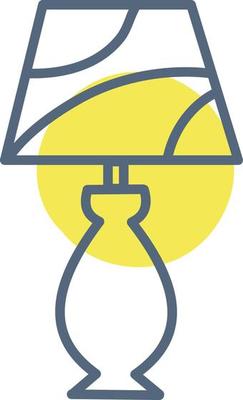 Bedroom lamp, illustration, vector on a white background.