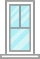 ventana blanca simple, ilustración, vector, sobre un fondo blanco. vector