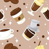 Seamless Pattern Coffee Background vector