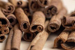 Whole dried cinnamon for baking photo