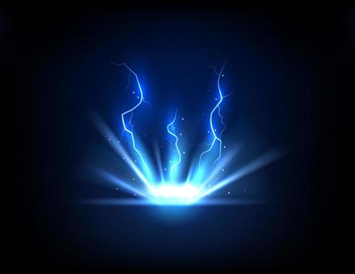 Abstract background in the form of lightning. Sparks of Light. Vector Lightning Background. Vector Illustration