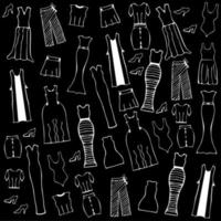 clothing background, dresses and costumes and accessories vector