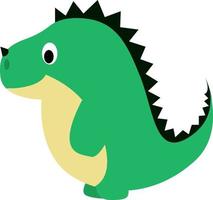 Toy dinosaur, illustration, vector on white background.