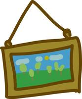 A photo frame, vector or color illustration.