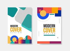 Modern geometric cover background design for annual report, brochure, banner, poster and layout vector