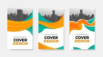 diseño corporativo moderno para folleto, informe anual, afiche, volante, diseño de tamaño a4 vector