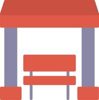 Bus Station Flat Icon vector