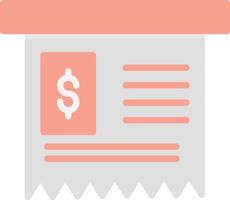 Receipt Flat Icon vector