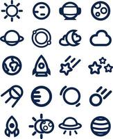 Space planets, illustration, vector, on a white background. vector